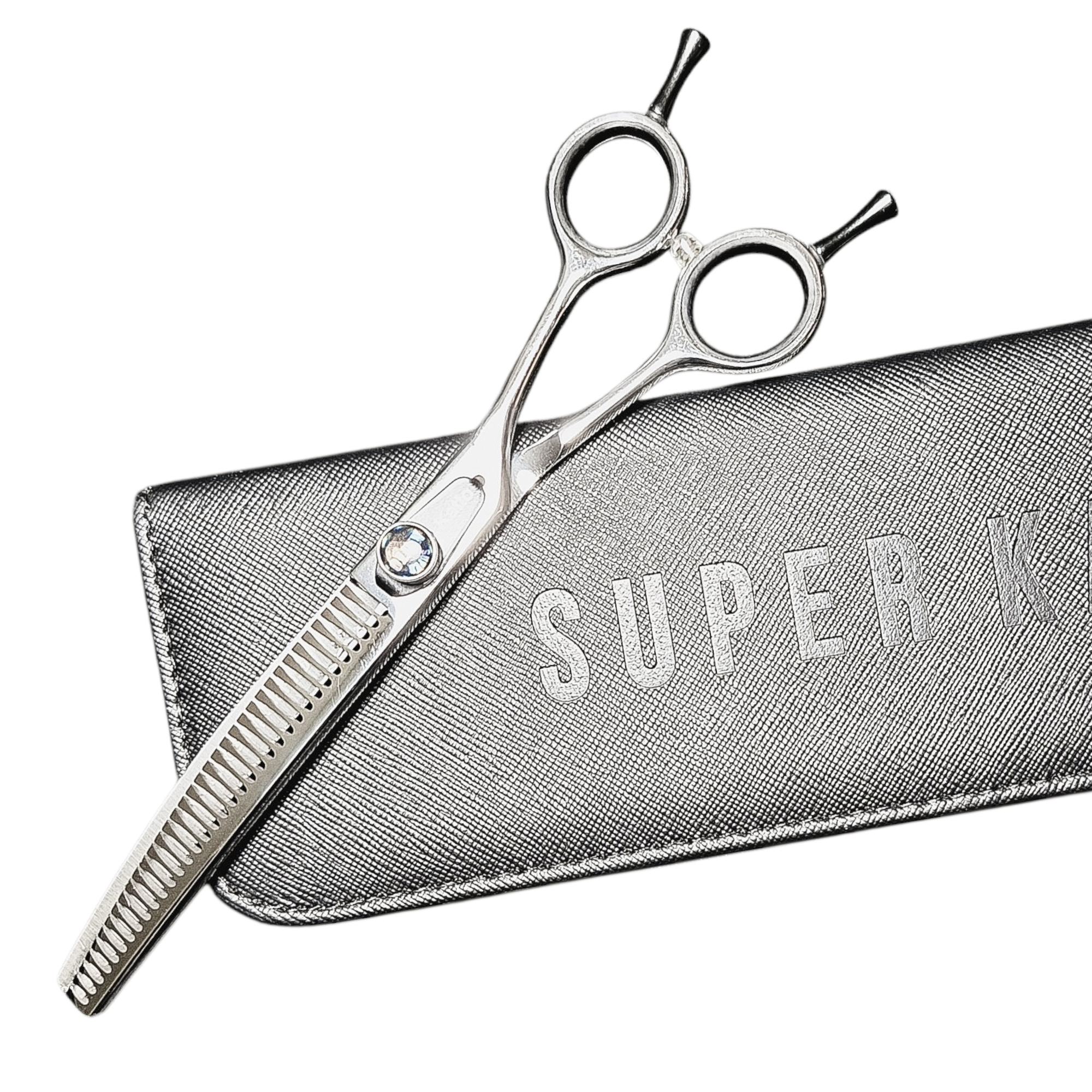 Tesoura tubarão curva para baixo 7", 35 dentes