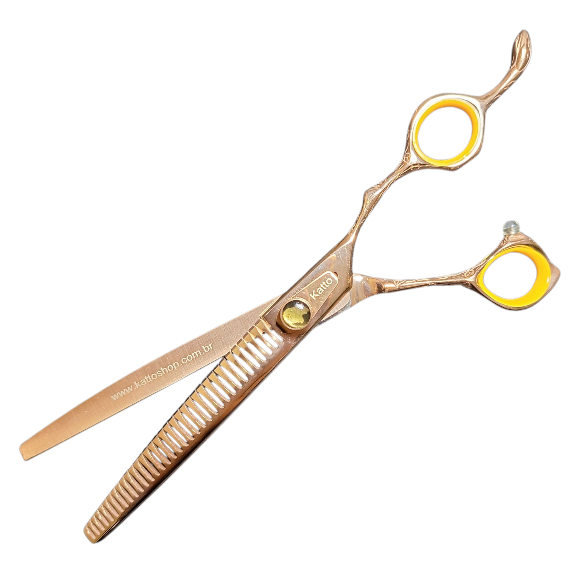 Tesoura tubarão curva para baixo 7,5" 35 dentes