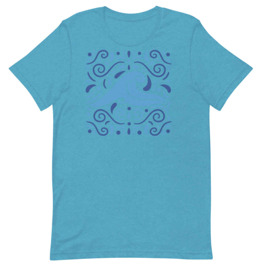 Blue Artistic Wave T-Shirt
