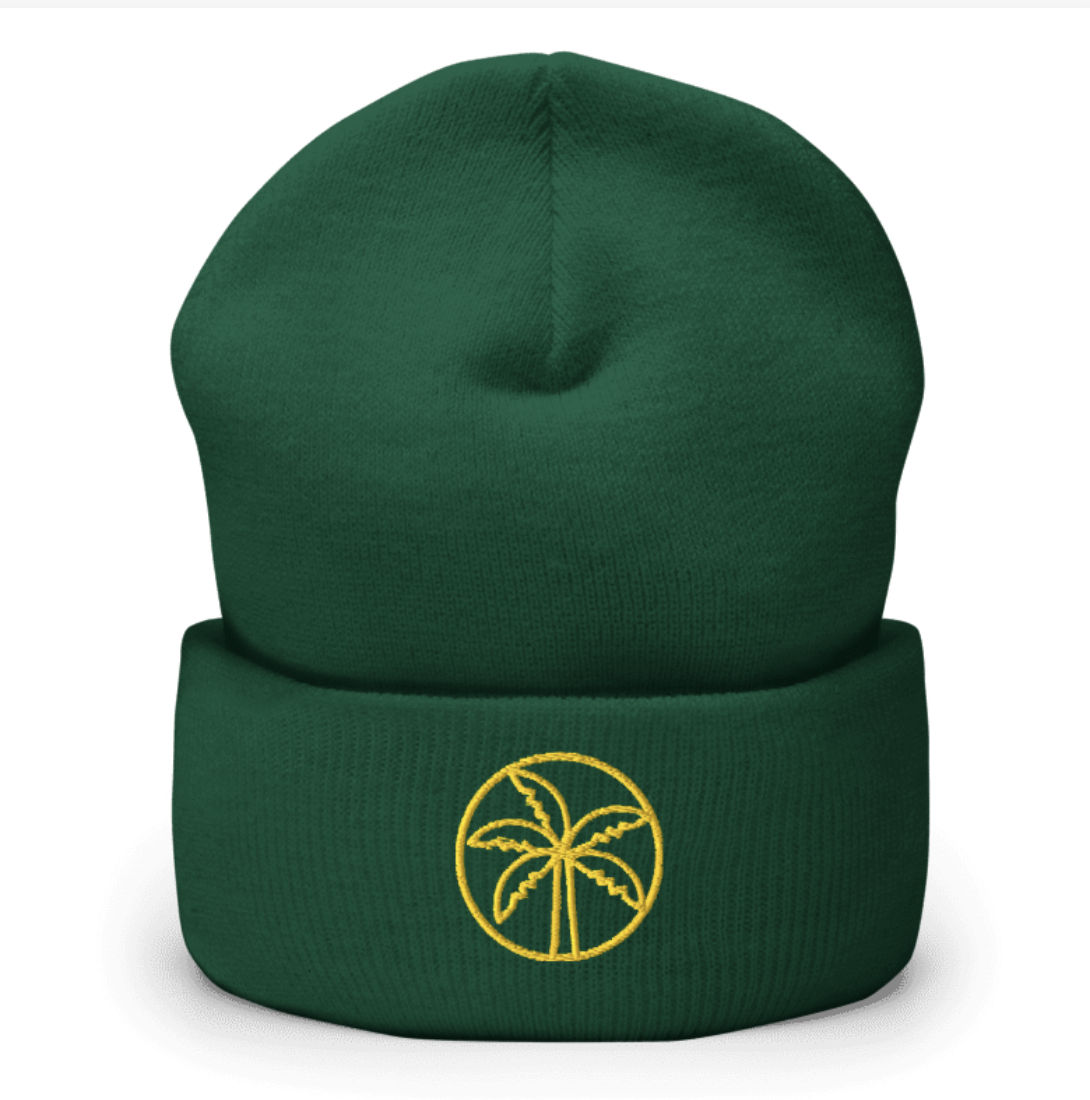 Green Palm Tree Beanie