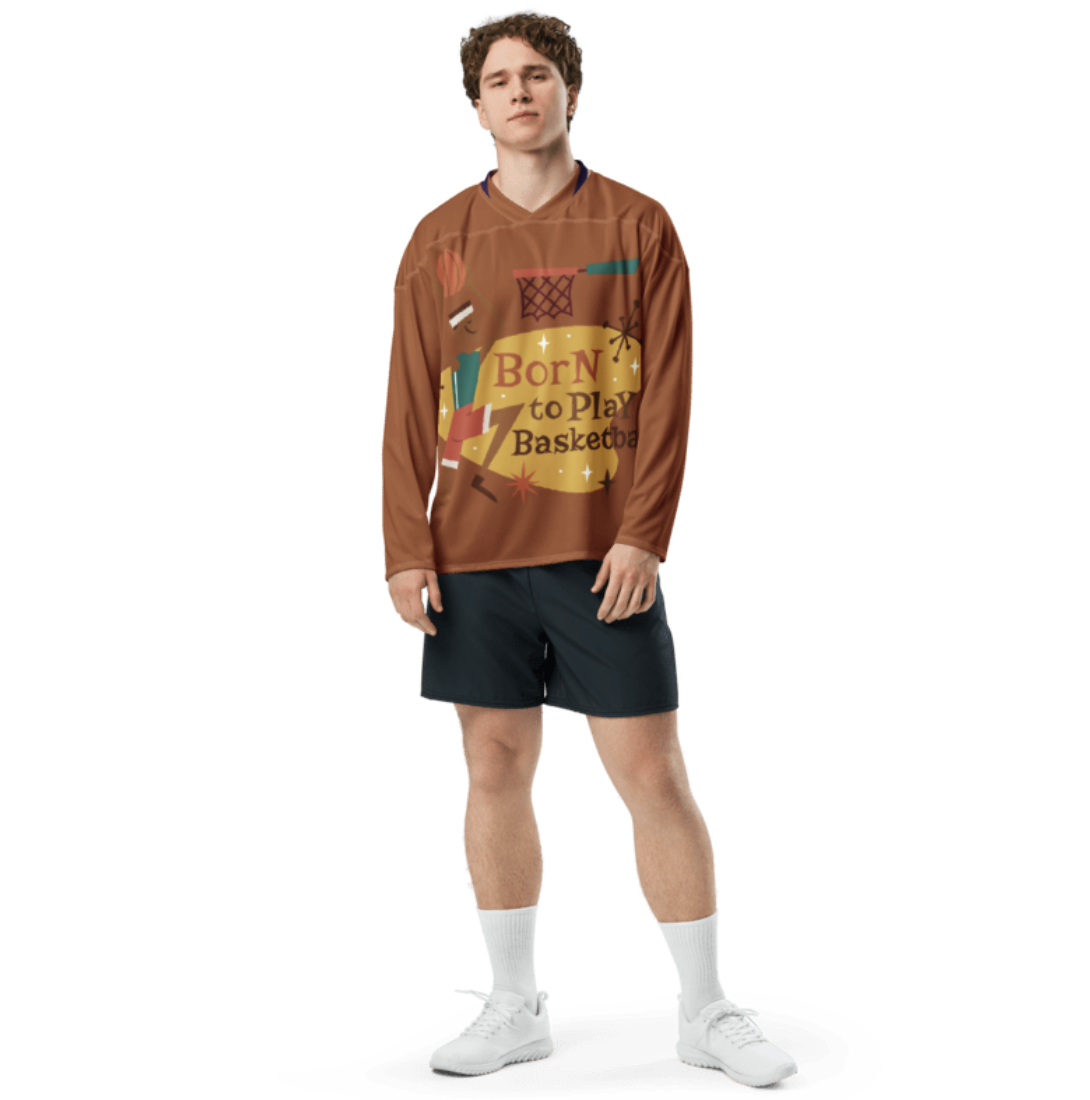 Basketball Graphic Long-Sleeve Jersey