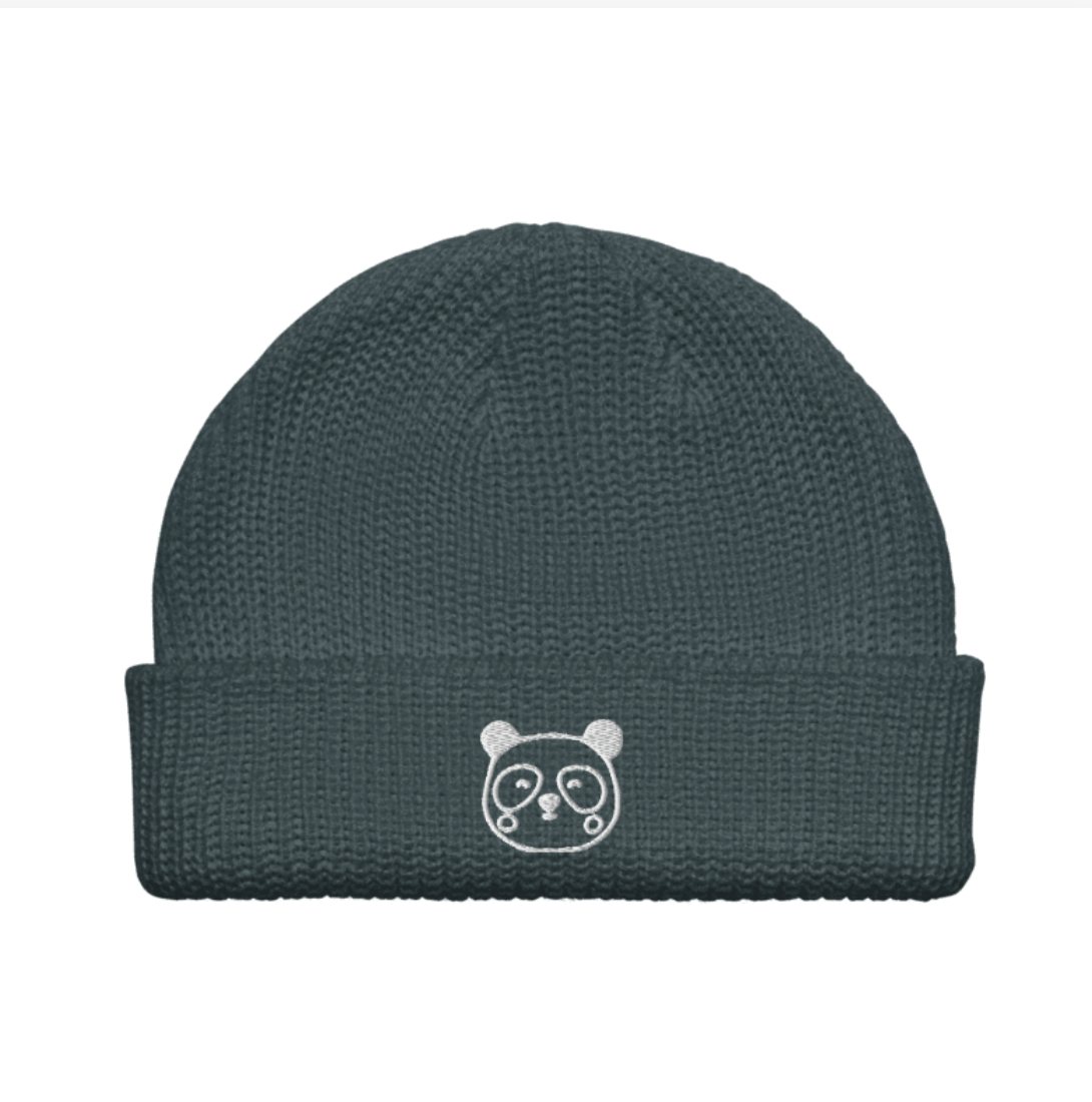 Panda Embroidered Knit Beanie