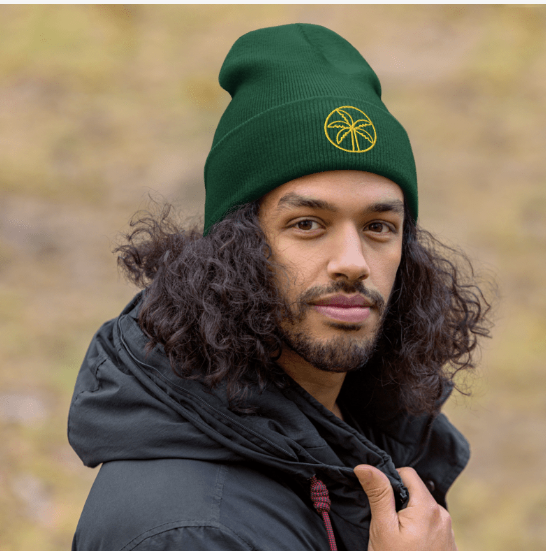 Green Palm Tree Beanie