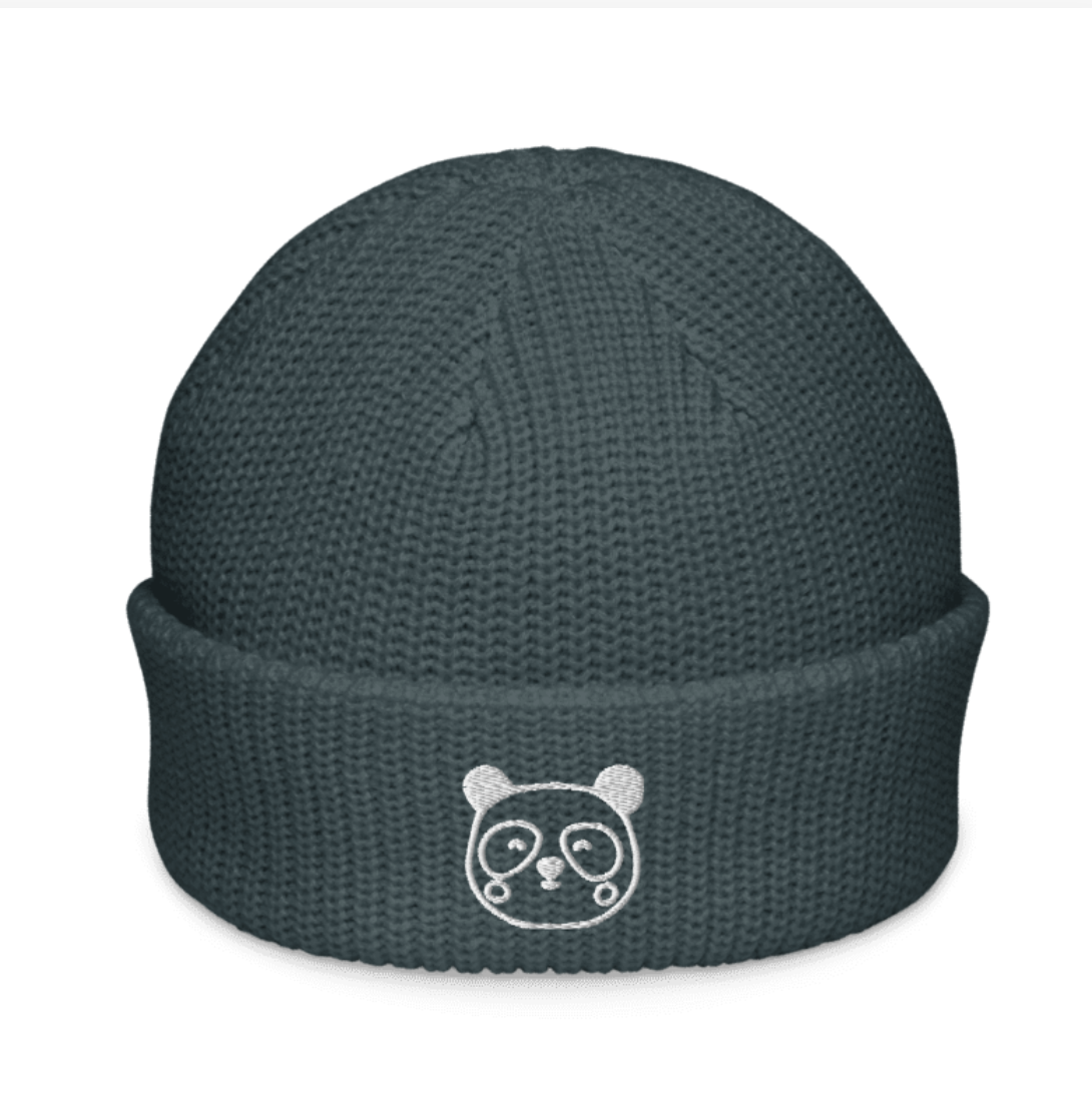 Panda Embroidered Knit Beanie