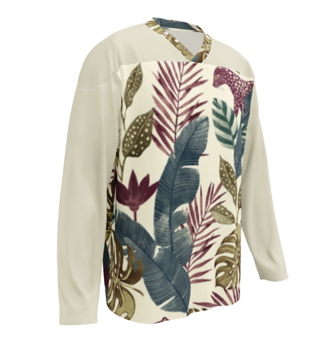 Tropical Leaf Print Long Sleeve Shirt