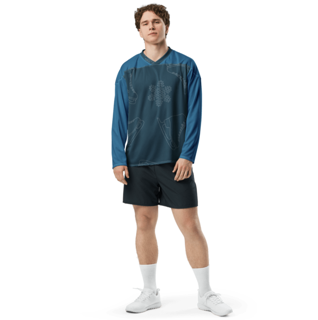 Men's Blue Long Sleeve Jersey