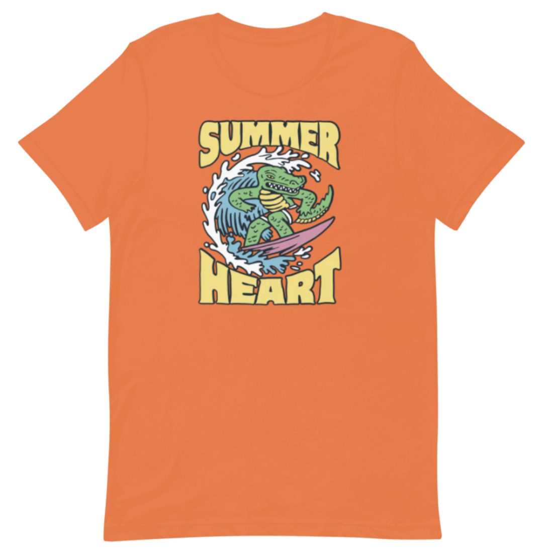 Summer Heart Surfing T-Shirt