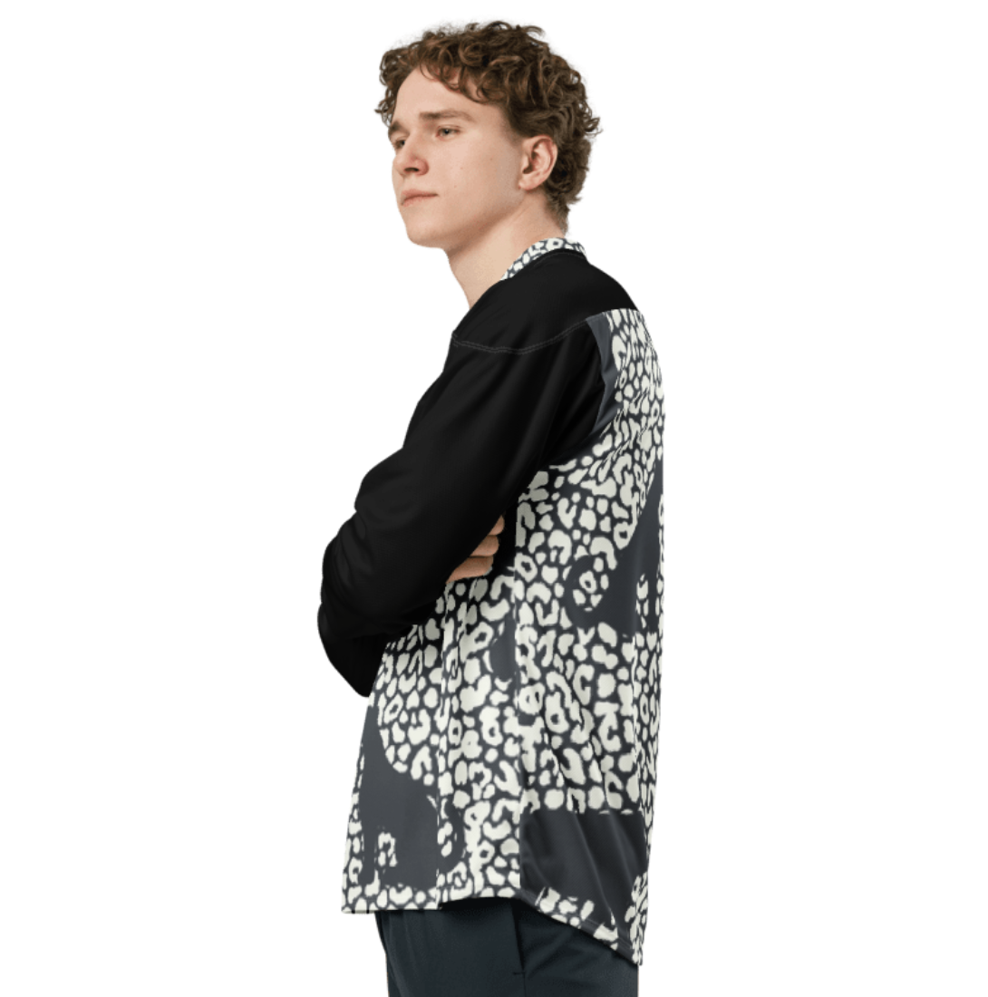 Men's Leopard Print Long Sleeve Shirt