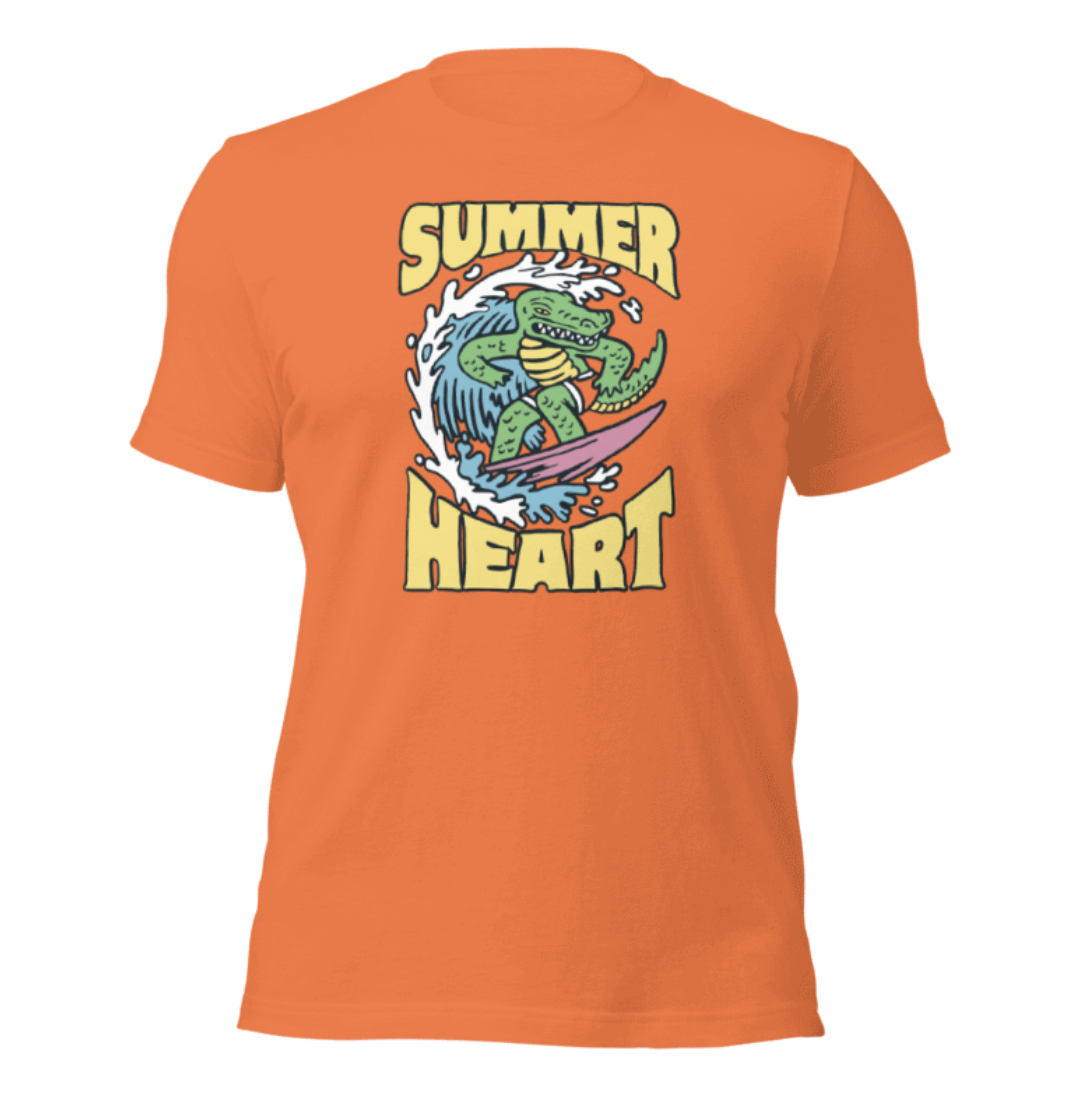 Summer Heart Surfing T-Shirt