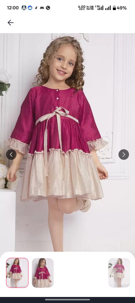 One soldier girls gown  Soft net fabric