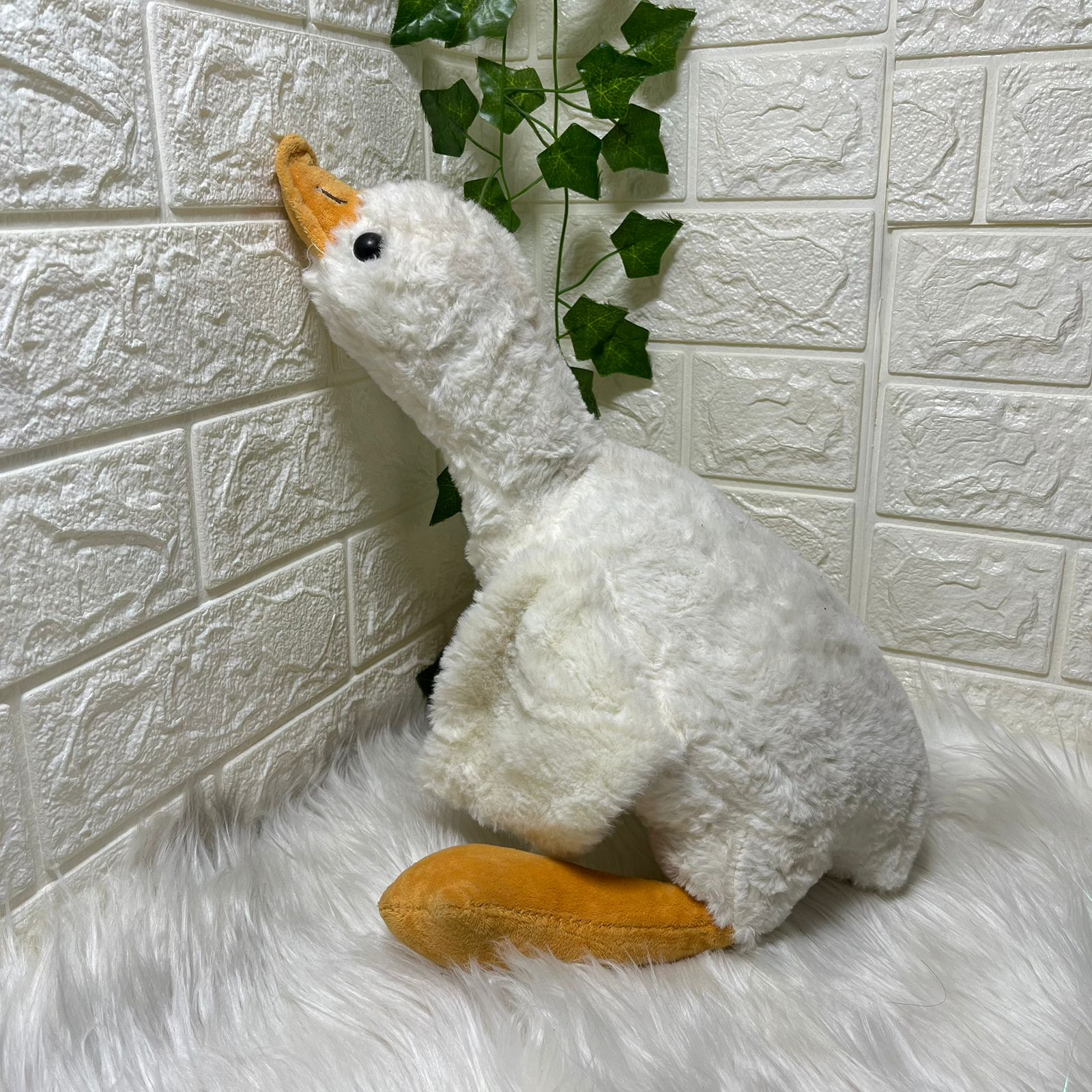 Soft White Goose Plush Toy 45 cm