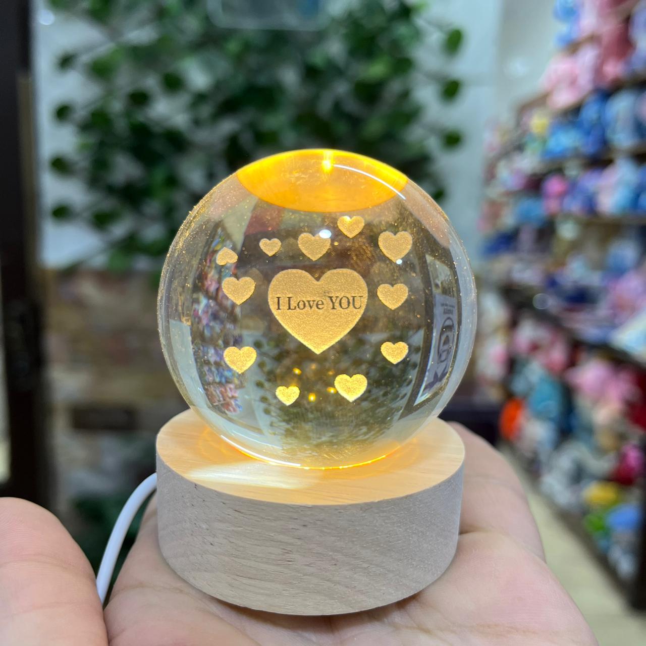 Crystal LED Night Light Globe