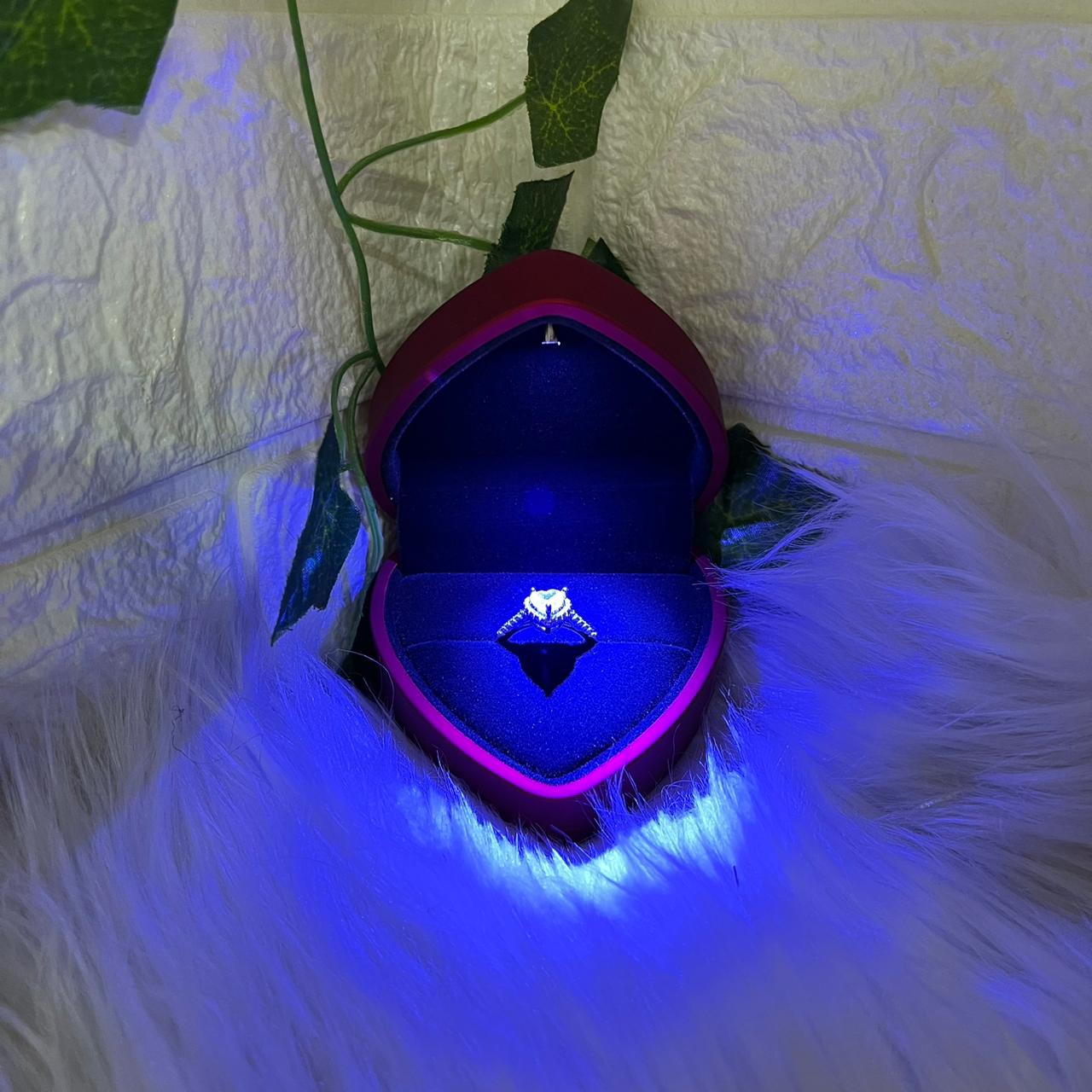 Red Heart-Shaped Decorative Gem (empty box)