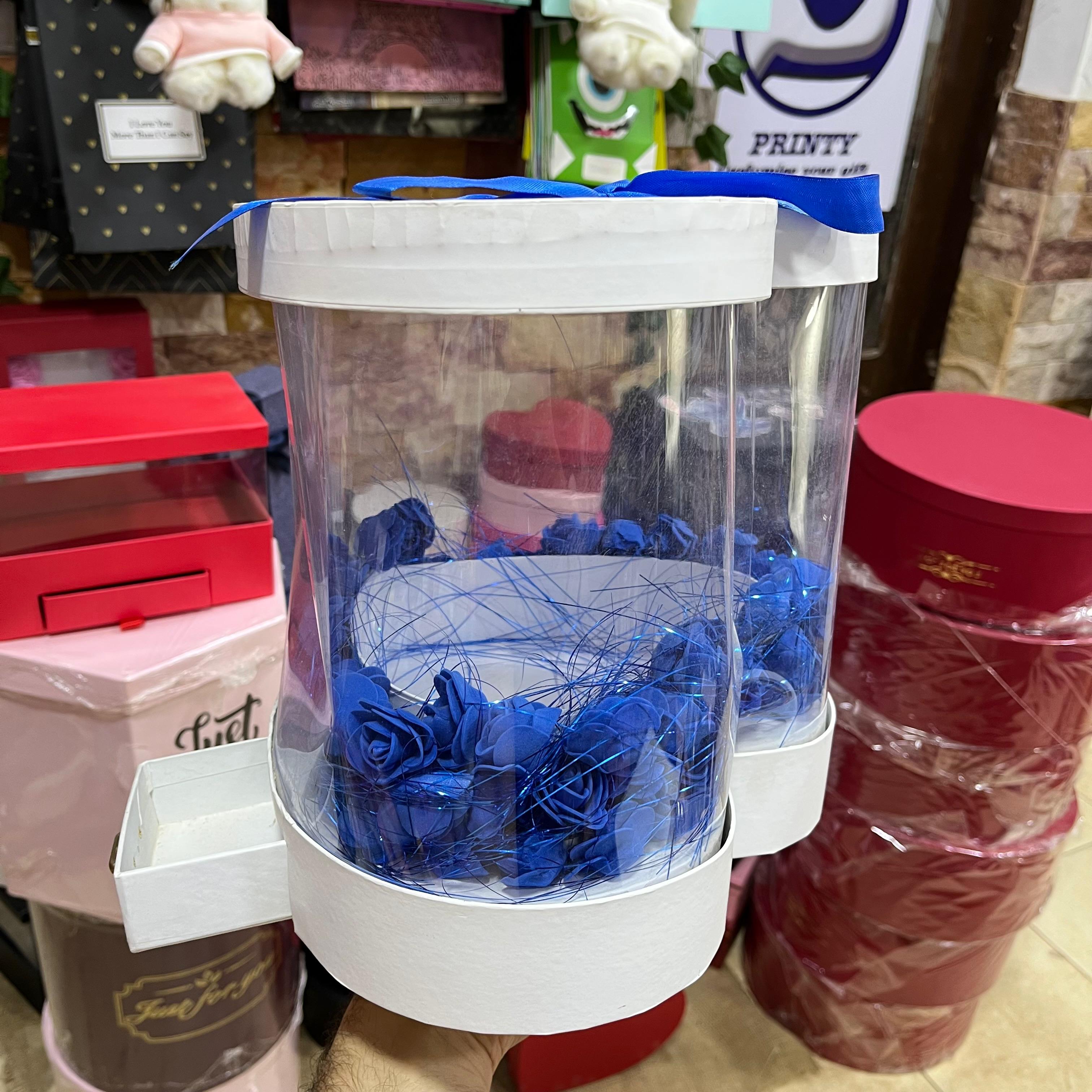 Blue Artificial Rose Box