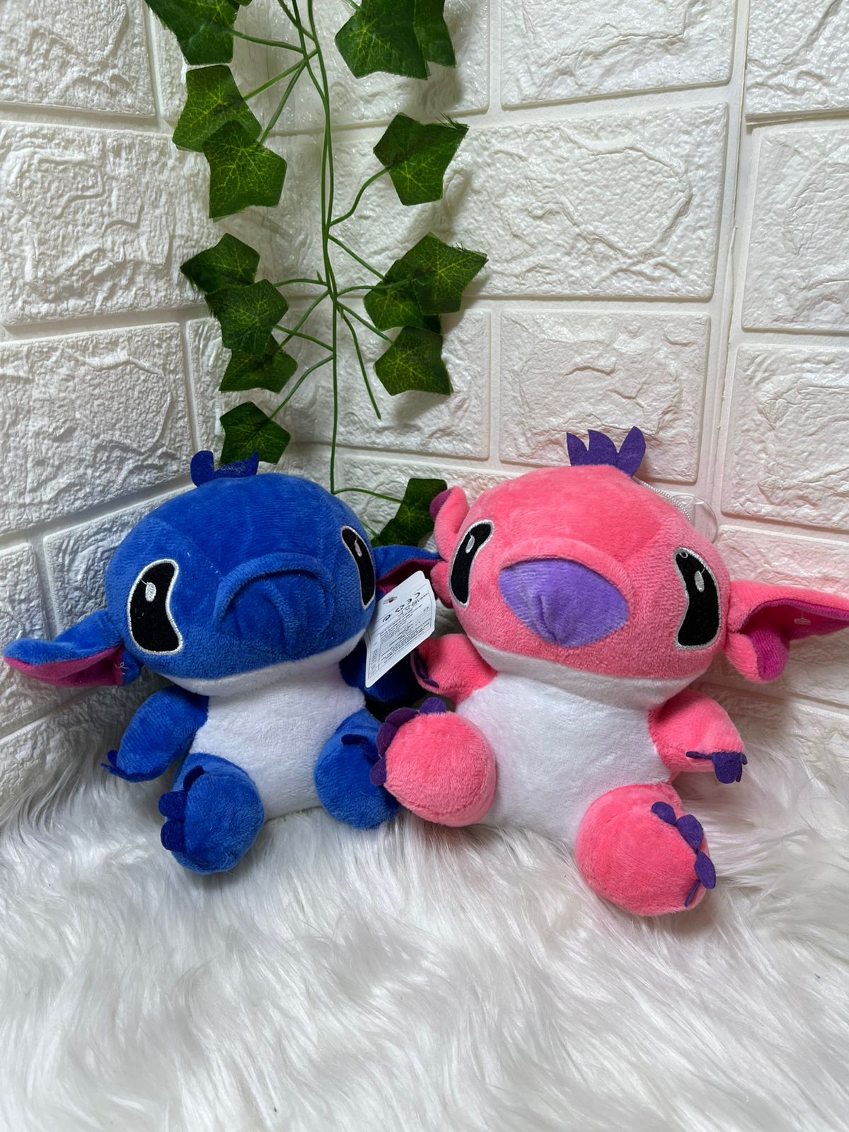 Stitch and Angel Plush Toy Set 17cm