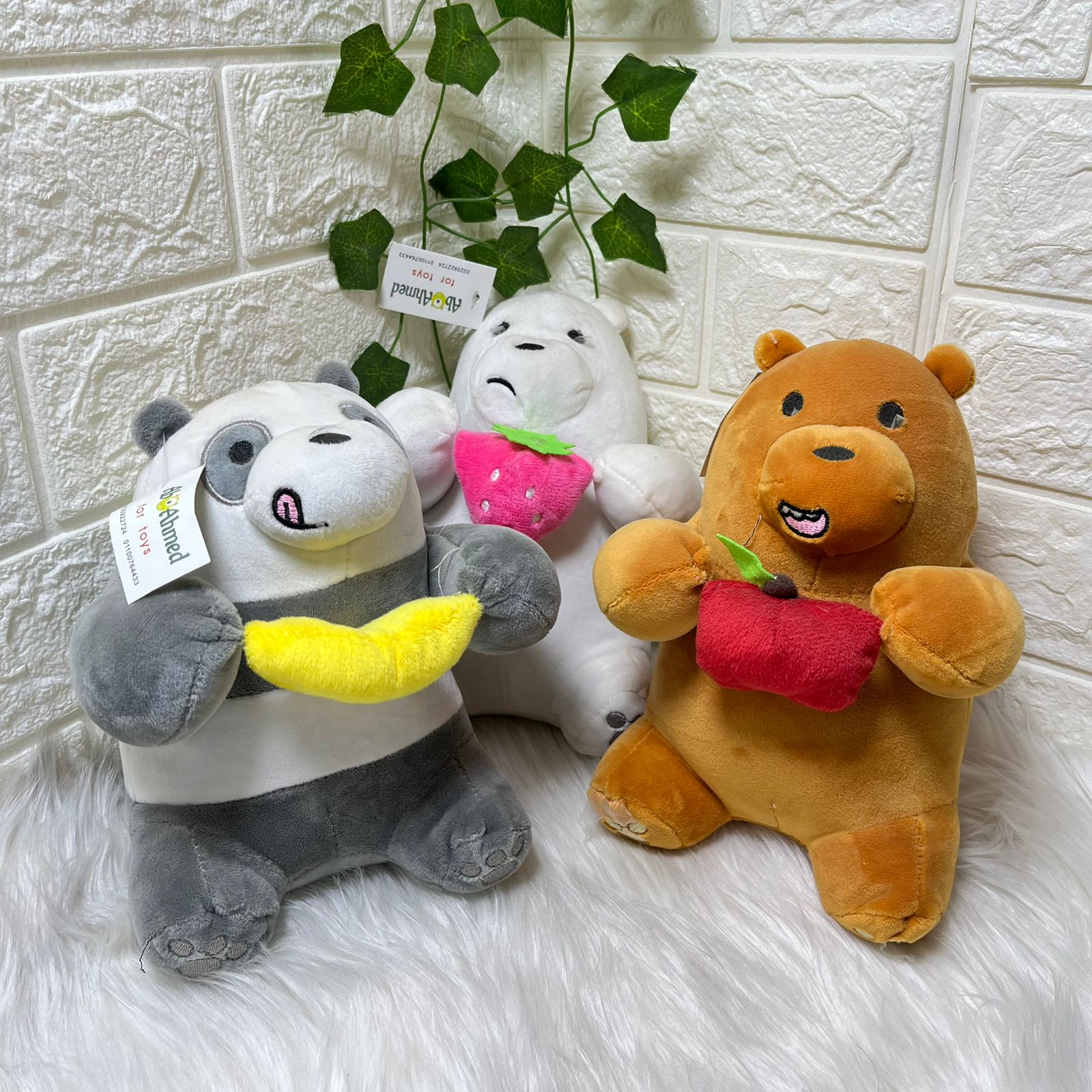 We Bare Bears Plush Toys (3 toys)