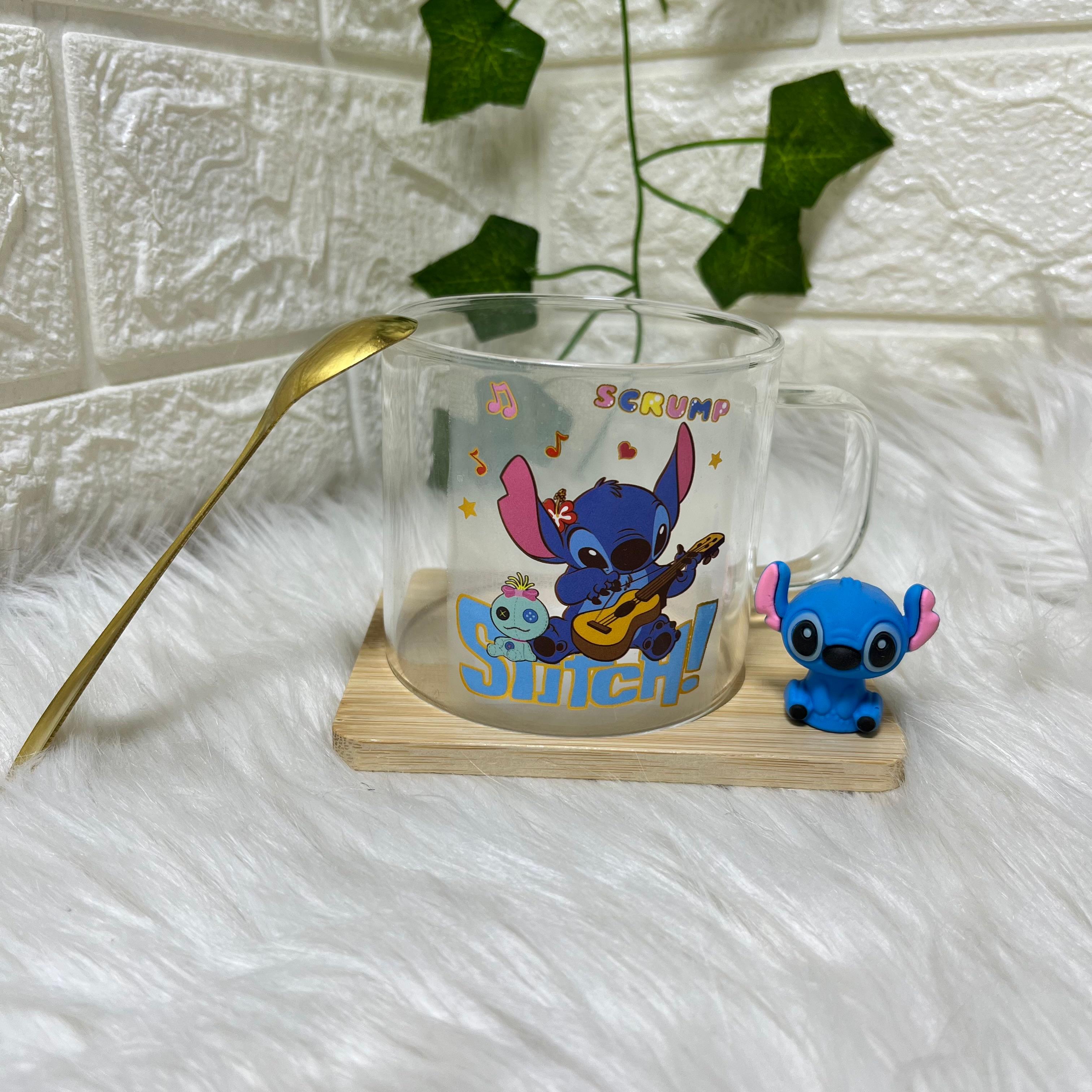 Stitch themed glass cup set