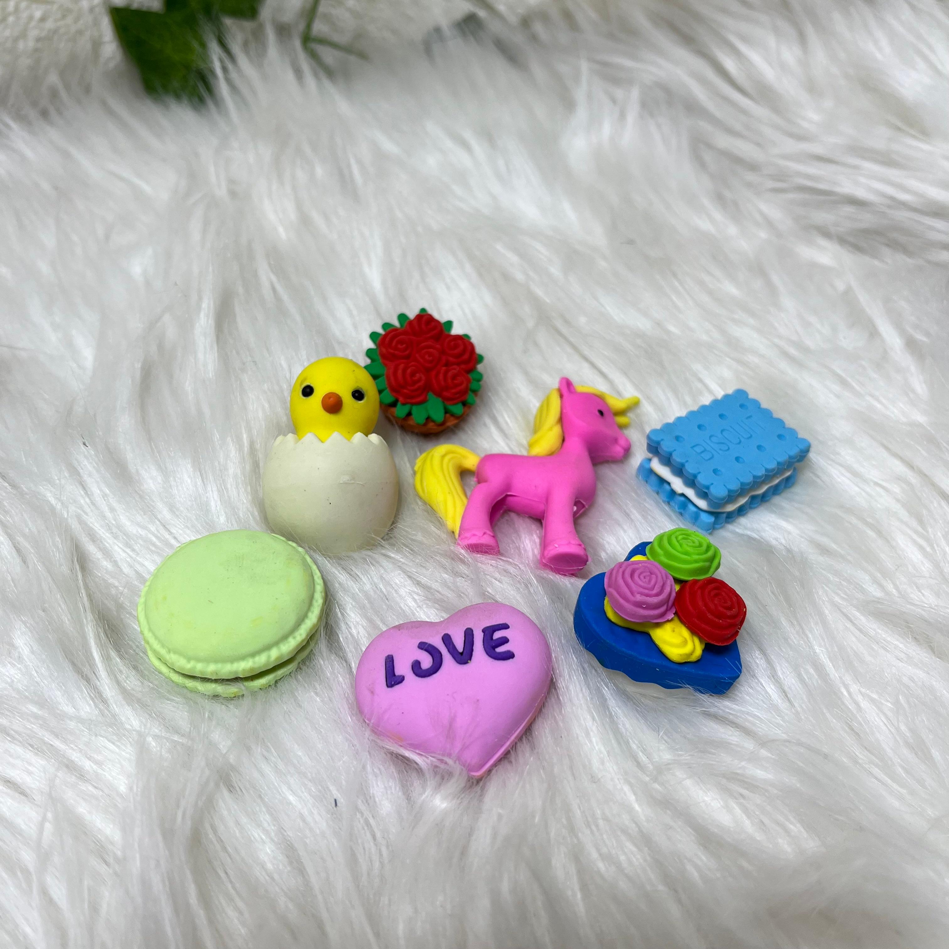 set of 7 Cute rubbers