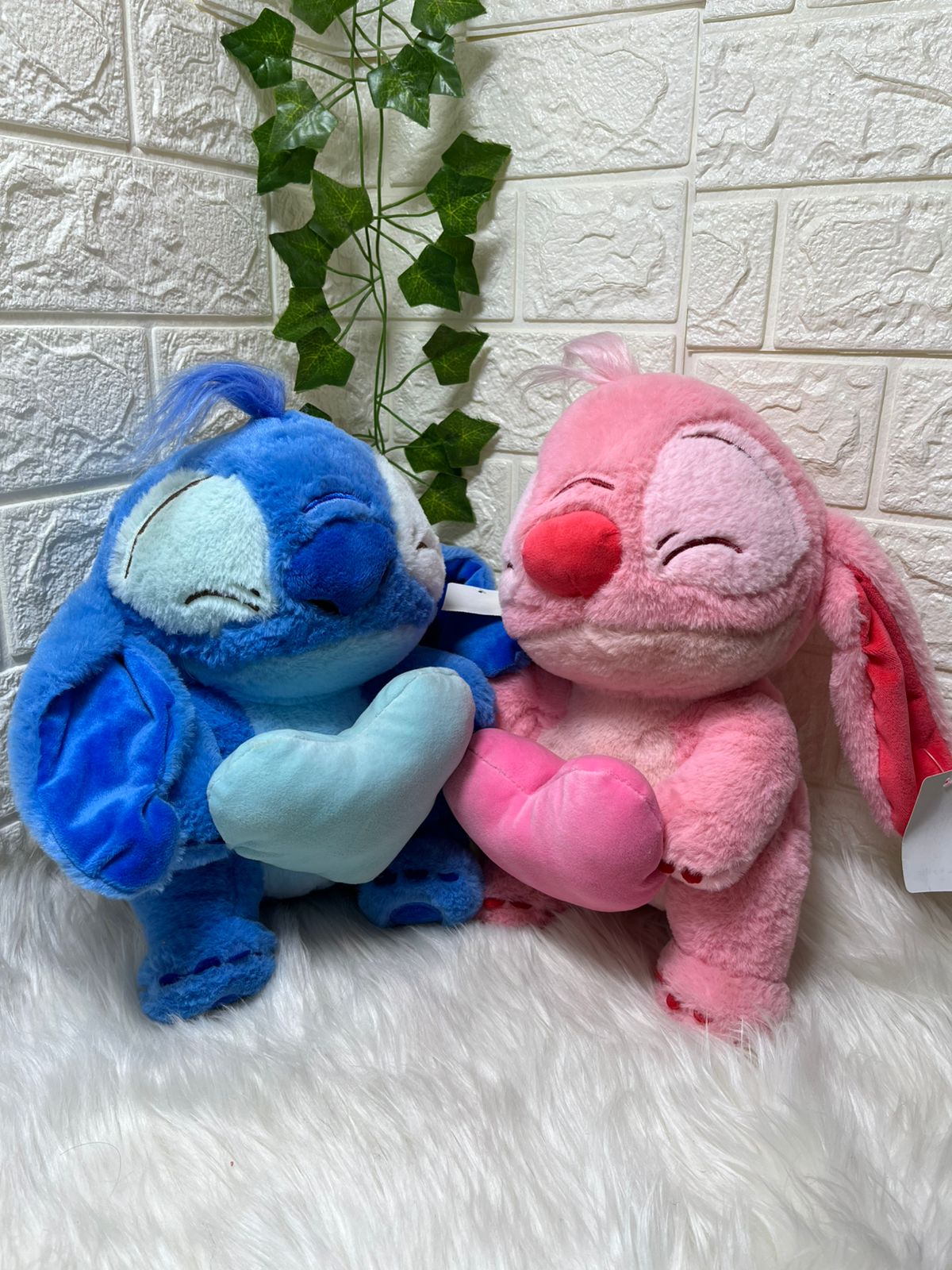 Stitch and Angel Plush Toy Set 30cm