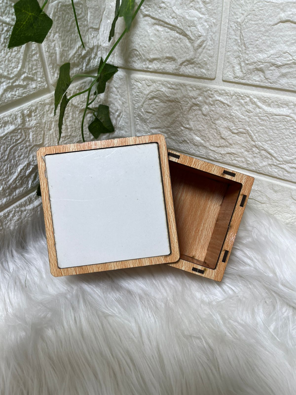 Wooden Square watch Box with printed photo