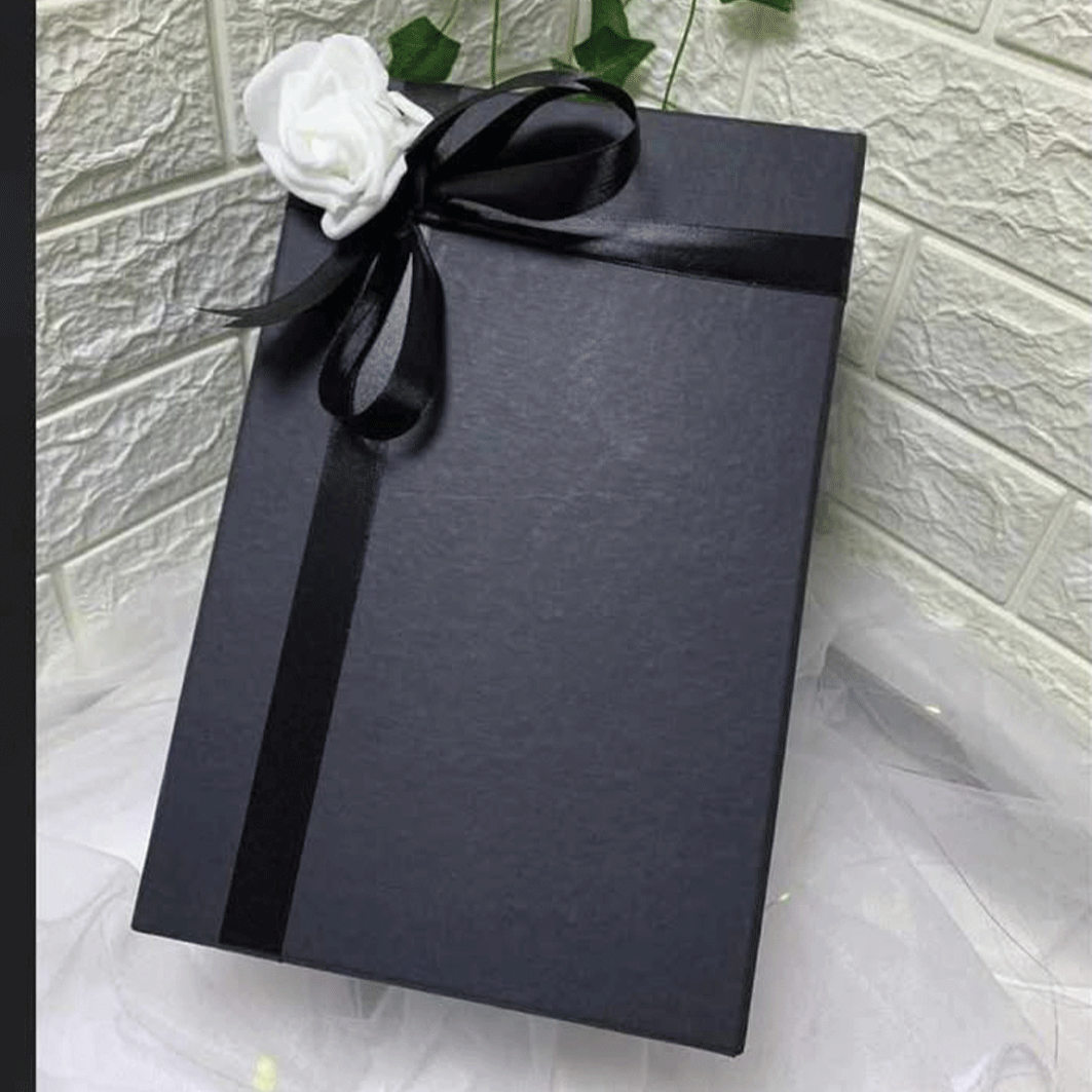 Elegant Gift Box with Pink Ribbon