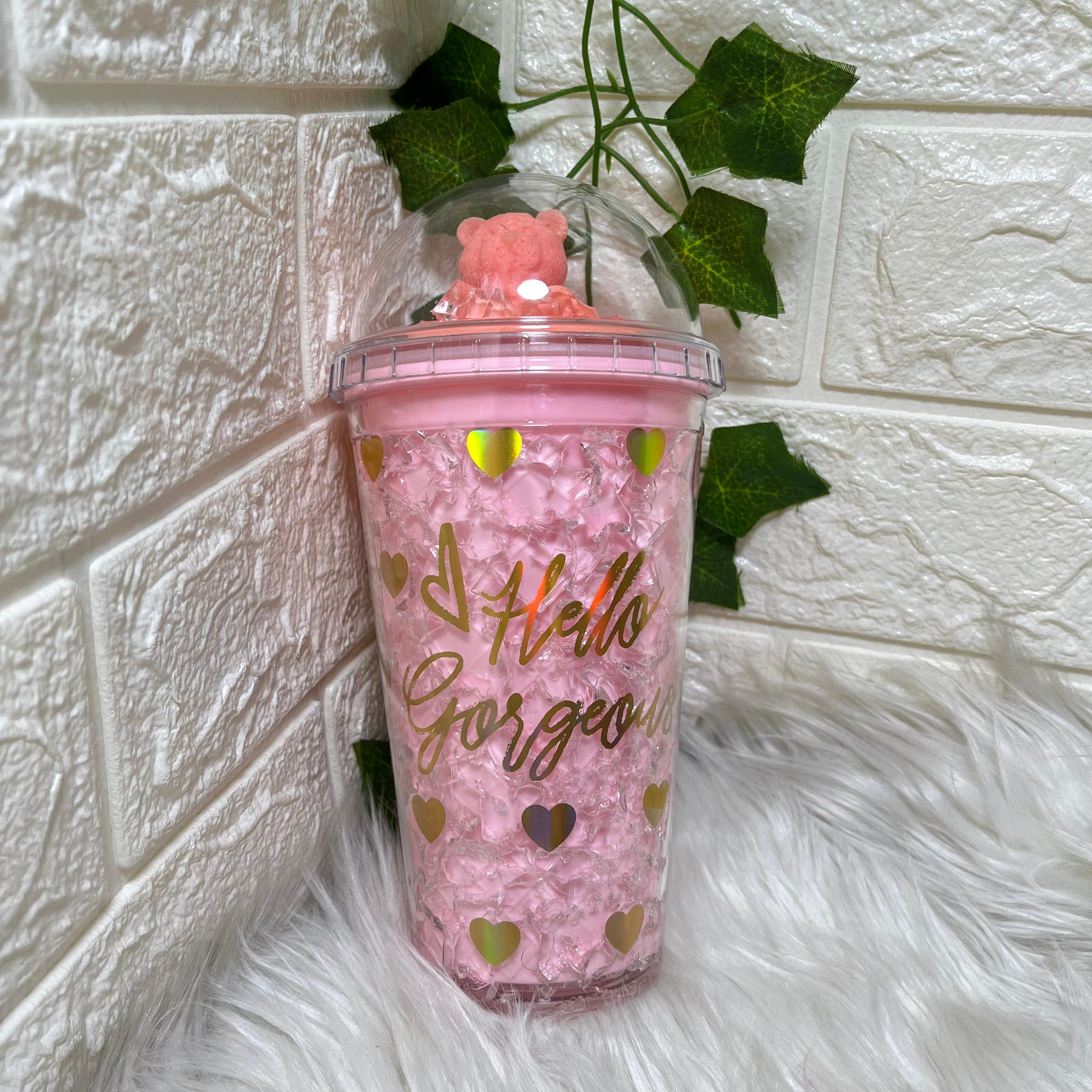 Pink 'Hello Gorgeous' Tumbler
