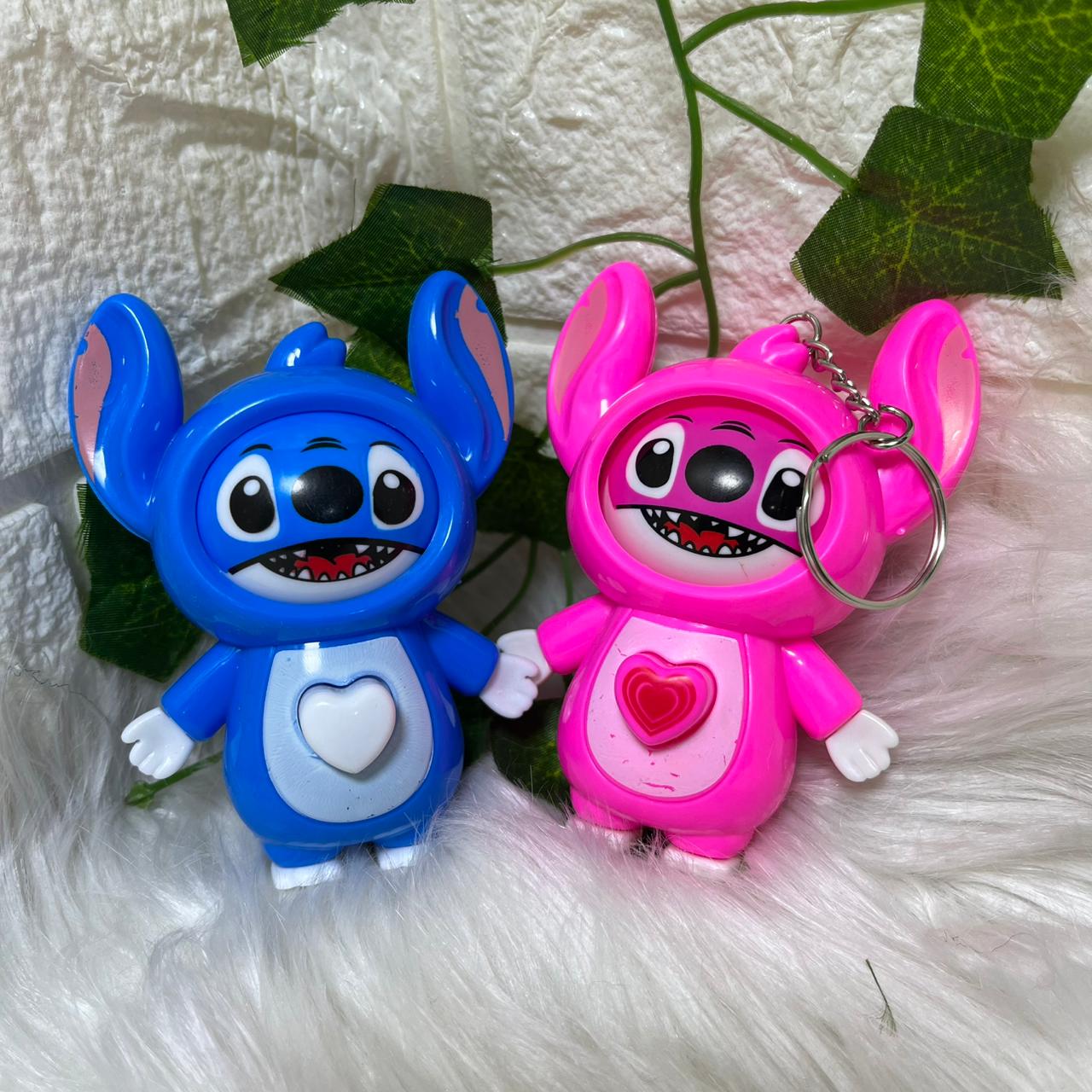 Stitch Cartoon Keychain Set