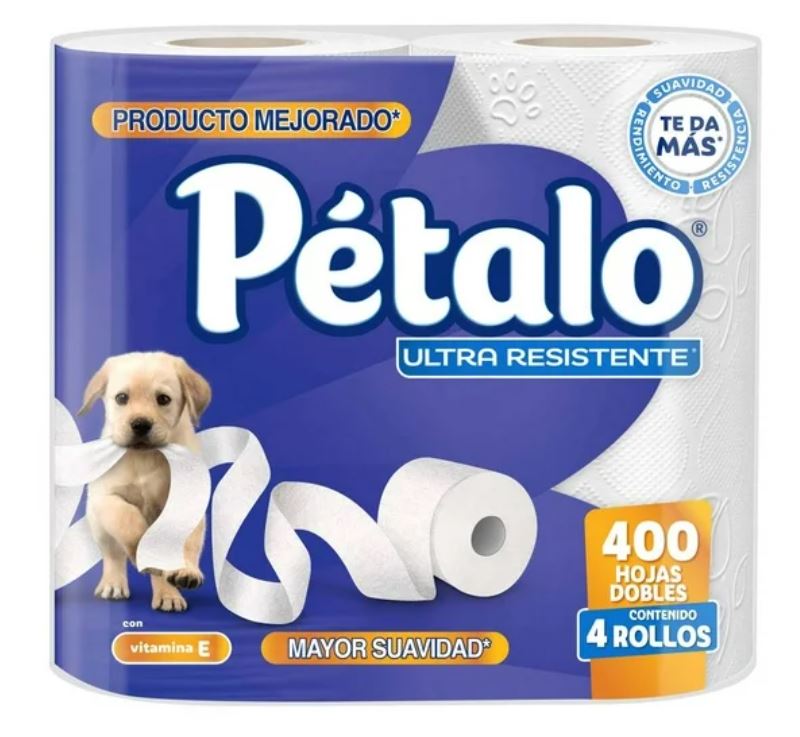 Papel Higiénico Pétalo Ultra Resistente 4 Rollos