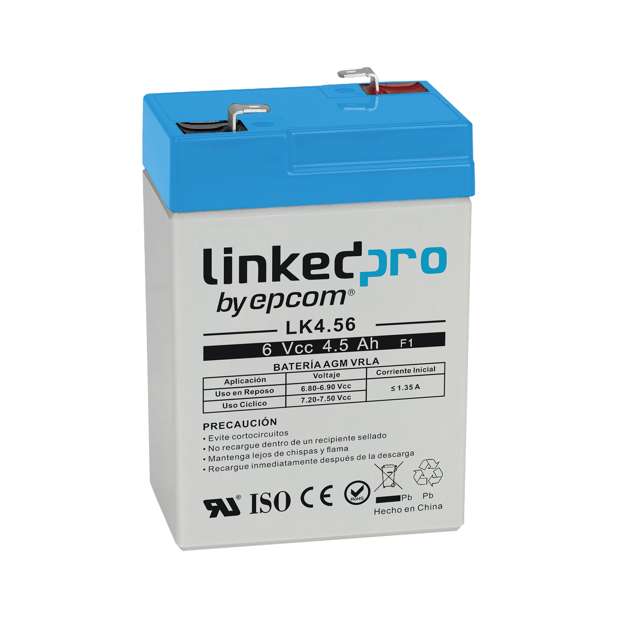 Batería 6V 4.5Ah LK4.56 Tecnología AGM