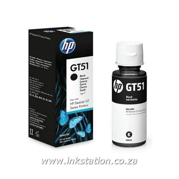 Frasco de tinta preta HP GT53