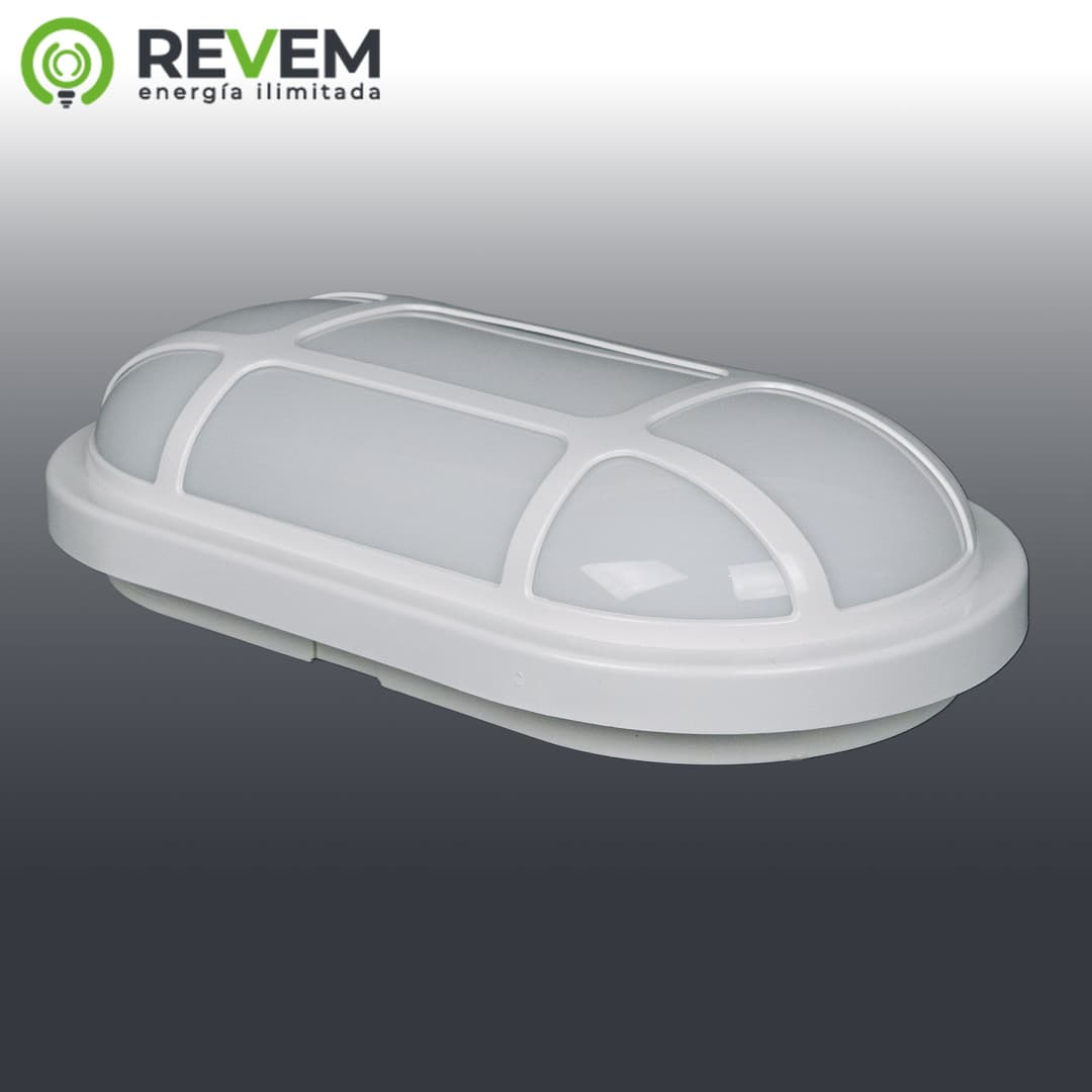 LUM TIPO BARCO CON REJILLAS VENECIA BLANCO 24W 267*144*68MM REVEM