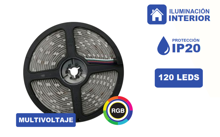CINTA LED RGB 5M CON CONTROL VICTORIA
