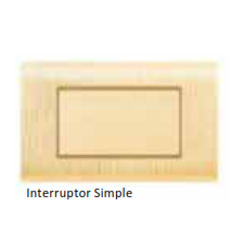 INTERRUPTOR SIMPLE DORADO FUSSION GENERAL LED