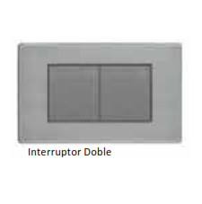 INTERRUPTOR DOBEL PLATEADO FUSSION GENERAL LED