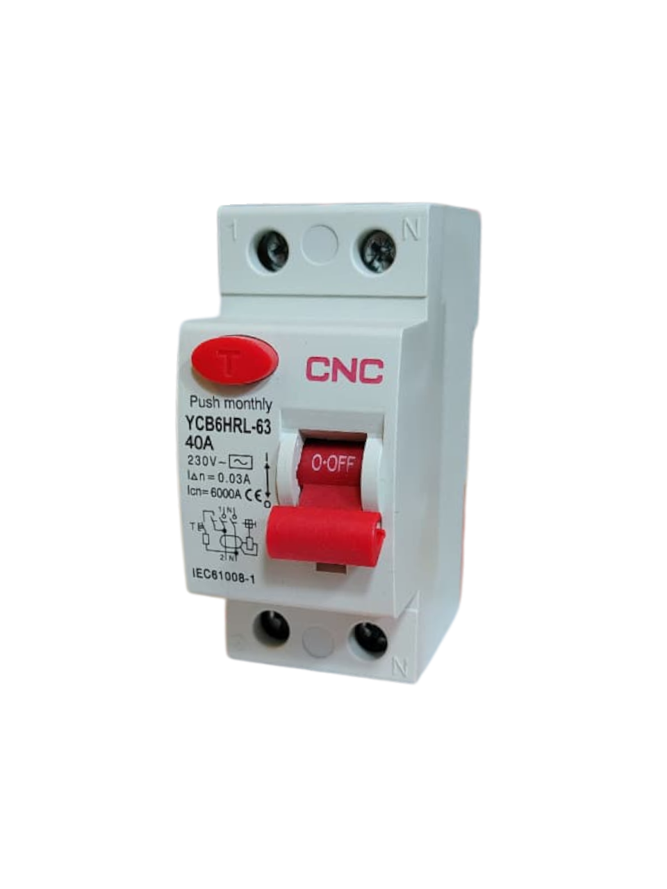 BREAKER DIFERENCIAL P/RIEL 2P-40A CNC