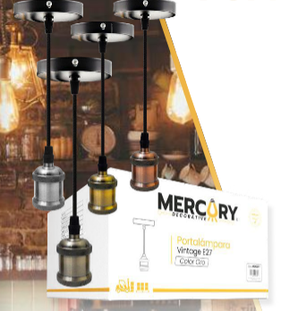 PORTALAMPARA VINTAGE E27 COLGANTE MERCURY