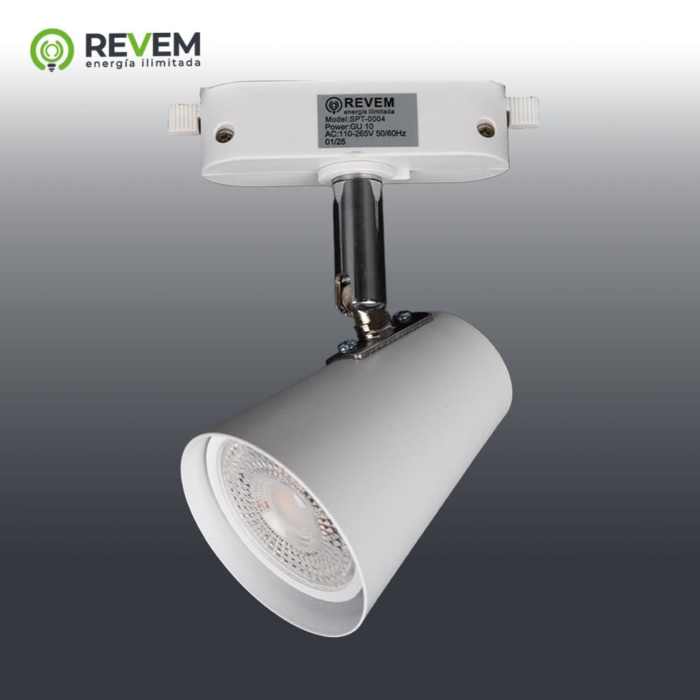 SPOT CONO PARA DICROICO GU10 BLANCO-NEGRO REVEM