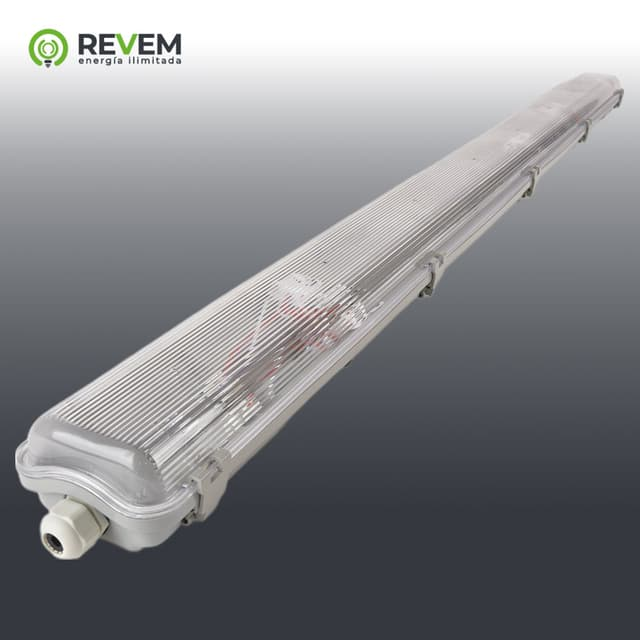 CARCASA HERMETICA PARA TUBO LED CONECCION 1 LADO 120CM REVEM