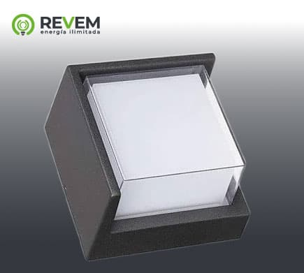 APLIQUE DE PARED HELSINKI NEGRO 10W 3000K-6000K 168*168*75MM REVEM