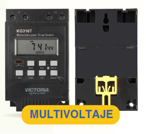 TEMPORIZADOR 85-264V AC 30A NEGRO VICTORIA LED 