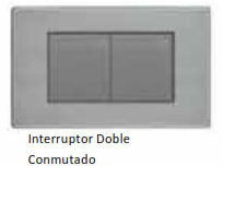 CONMUTADOR DOBLE PLATEADO FUSSION GENERAL LED