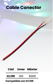 CONECTOR CINTA LED 120V IP65/10CM CORTE MERCURY