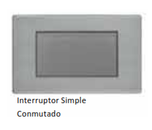 CONMUTADOR SIMPLE PLATEADO FUSSION GENERAL LED