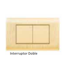 INTERRUPTOR DOBLE DORADO FUSSION GENERAL LED