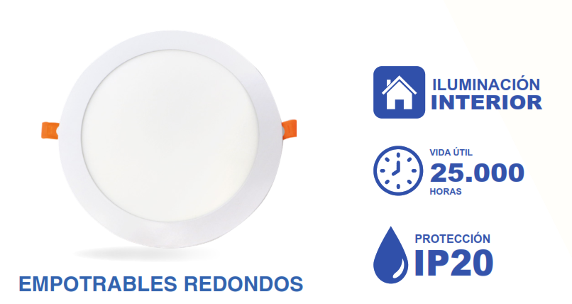 PANEL LED REDONDO-CUADRADO 3W-12W 3000K-6500K VICTORIA L