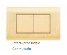 CONMUTADOR DOBLE DORADO FUSSION GENERAL LED