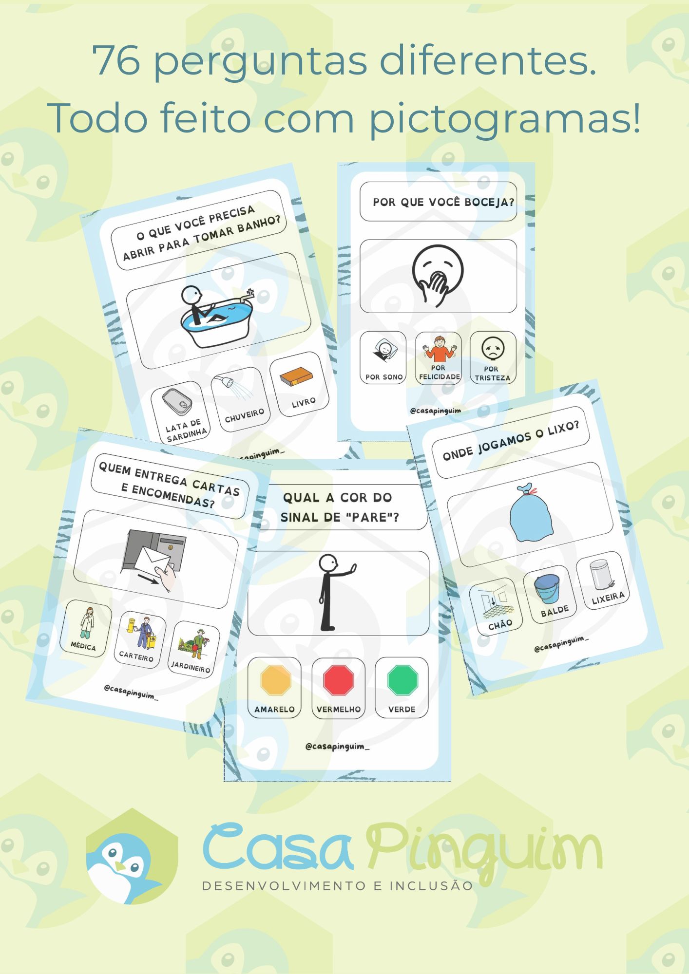 Responde aí - Cartas de Perguntas para Treino de Comunicação