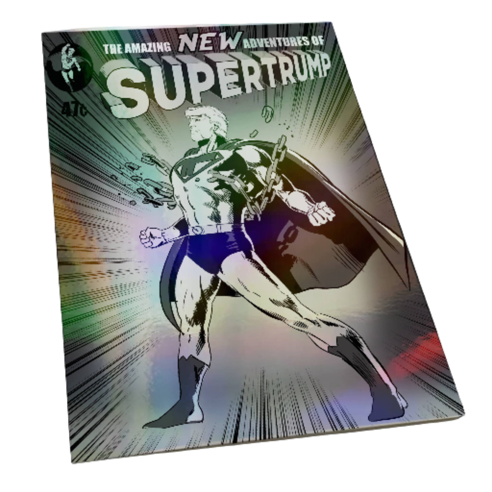 Super Trump SUPERMAN 233 Blackout Holofoil Rainbow Homage Comic
