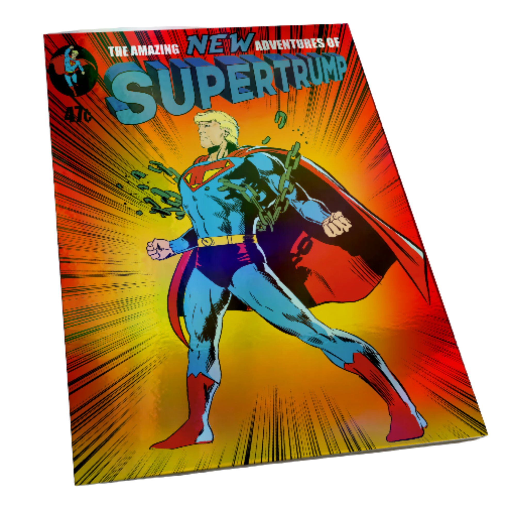 Super Trump SUPERMAN 233 Original Holofoil Rainbow Homage Comic