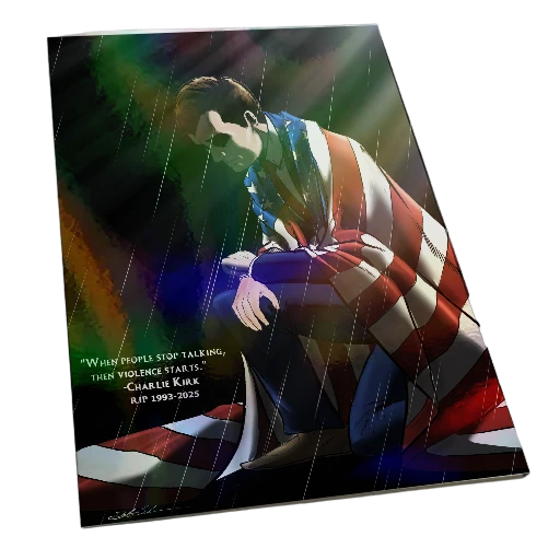 Charlie Kirk Tribute Exclusive Holofoil Rainbow Original Comic